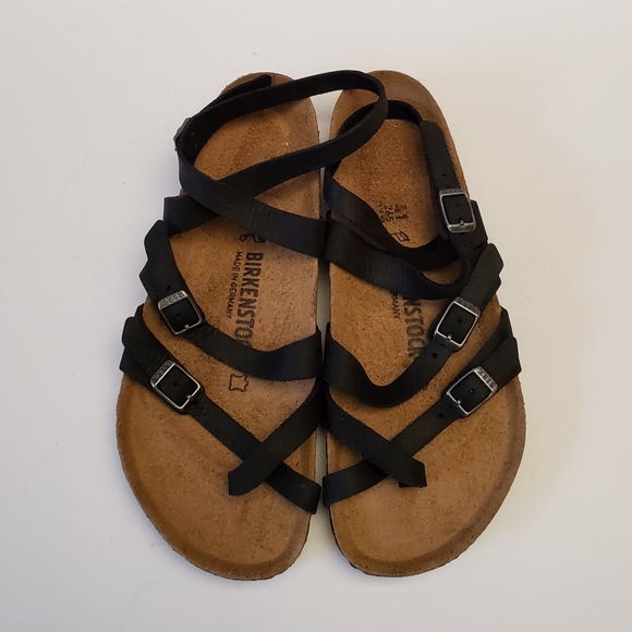 Birkenstock Seres Black Leather Sandals 41 - Picture 2 of 5